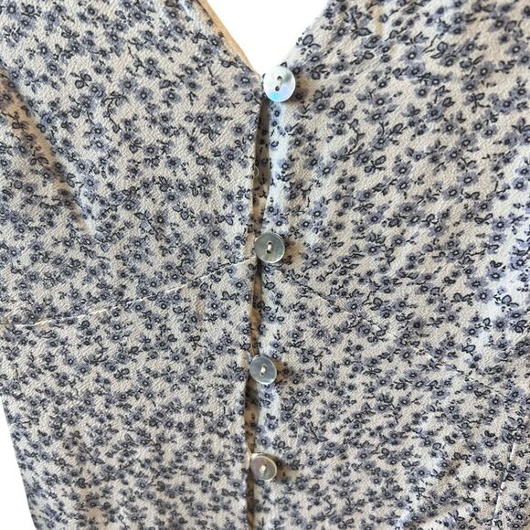 Rails Helena Blue Garden Floral Dress Women Sz. Medium Blue Cottagecore *FLAW - Picture 4 of 14